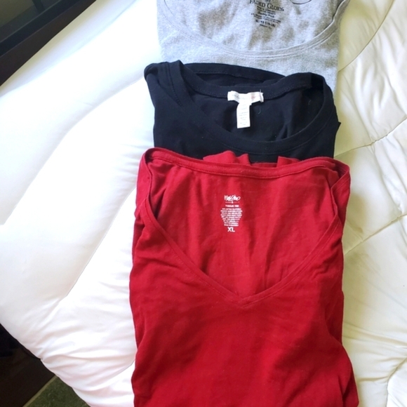 Tops - Red, Black, and Gray T-Shirts